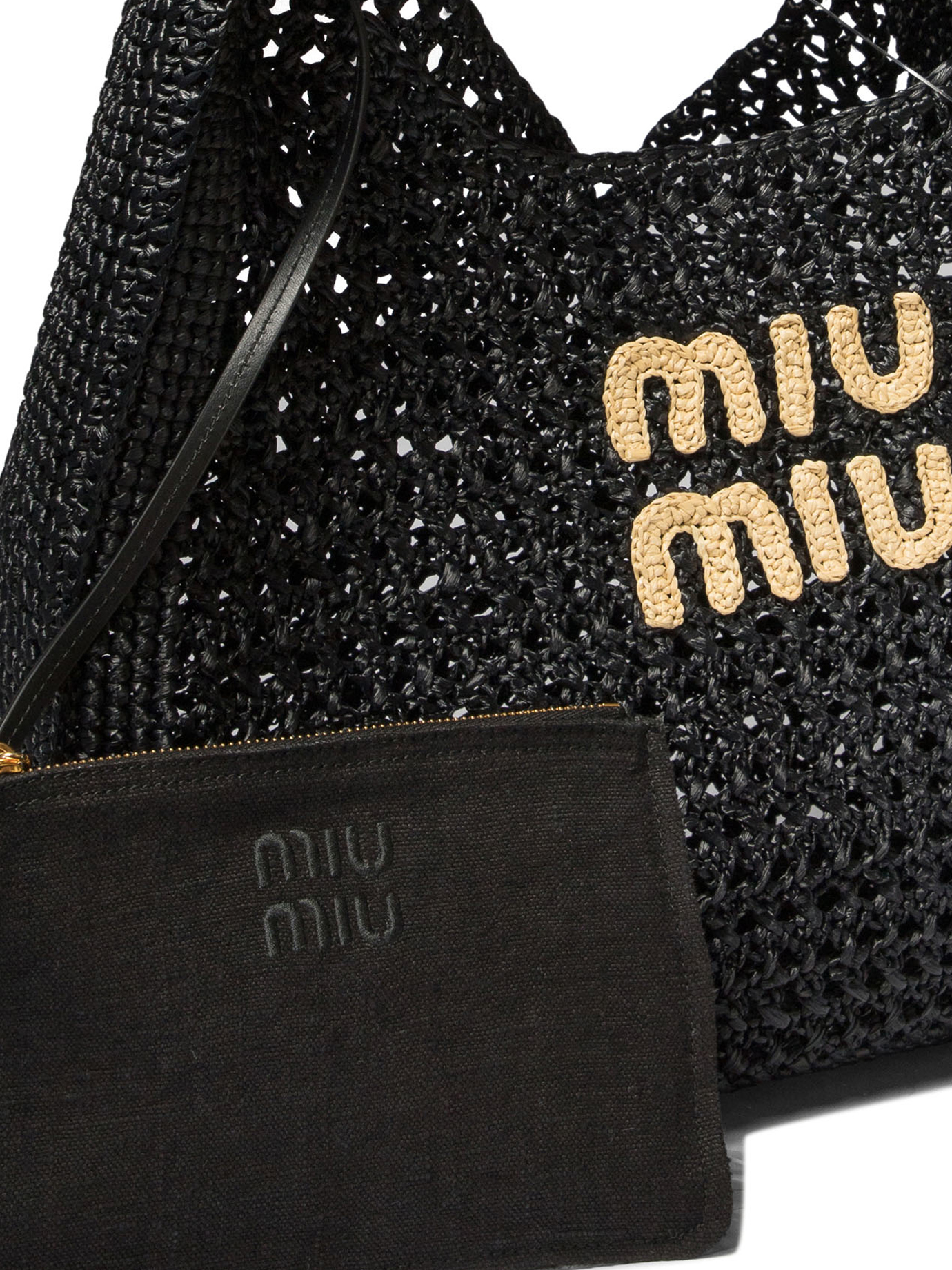 MIU MIU Crochet shoulder bag with logo